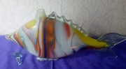 Графин в форме рыбы цветное стекло